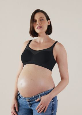 Těhotenská a kojící podprsenka Body Silk Seamless Sheer Black - Velikost S Bravado! designs
