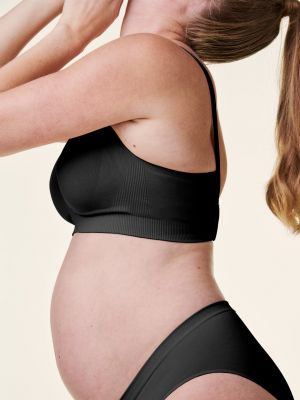 Těhotenská a kojící podprsenka Body Silk Seamless Full Cup Black - Velikost M Bravado! designs