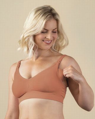 Těhotenská a kojící podprsenka Body Silk Seamless Cinnamon - Velikost XL Bravado! designs