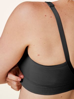 Těhotenská a kojící podprsenka Body Silk Seamless Black - Velikost XXL Bravado! designs